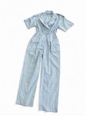 1960s Blue Wide-Leg Women’s Jumpsuit